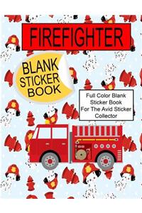 Firefighter Blank Sticker Book