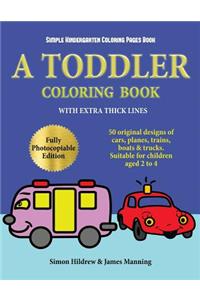 Simple Kindergarten Coloring Pages Book