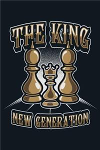 The King: Love Chess Playing Strategy Board Game Club Daily Writing Notebook Journal