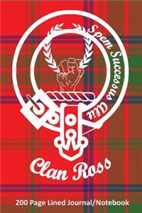 Clan Ross 200 Page Lined Journal/Notebook