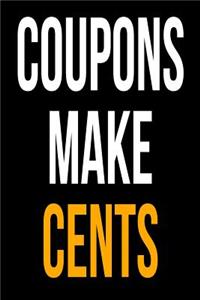 Gift Notebook for Coupon Collectors, Blank Ruled Journal Coupons Make Cents