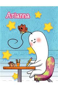 Arianna: Personalized Book with Child's Name, Primary Writing Tablet, 65 Sheets of Practice Paper, 1