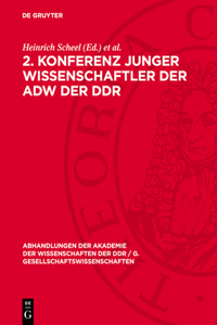 2. Konferenz Junger Wissenschaftler Der Adw Der DDR