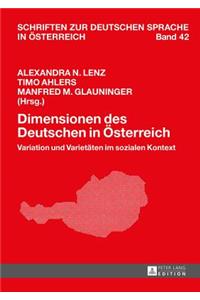 Dimensionen des Deutschen in Oesterreich