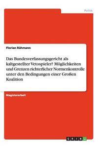 Bundesverfassungsgericht als kaltgestellter Vetospieler? Möglichkeiten und Grenzen richterlicher Normenkontrolle unter den Bedingungen einer Großen Koalition