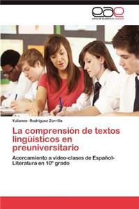 Comprension de Textos Linguisticos En Preuniversitario