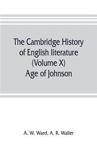 Cambridge history of English literature (Volume X) Age of Johnson