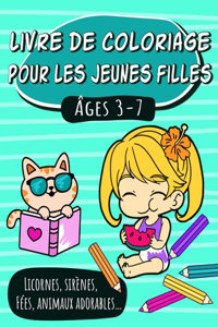 Livre de coloriage pour les jeunes filles, âges 3-7