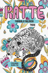 Mandala Malbuch - Stressabbau Designs Tier - Tiere - Ratte