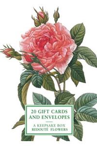 Tin Box of 20 Gift Cards and Envelopes: Redoute Flowers