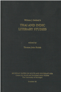 Thai and Indic Literary Studies Thai Tai Indic Lit