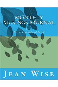 Monthly Musings Journal