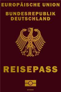 Europäische Union Bundesrepublik Deutschland Reisepass Notebook