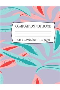 Composition Notebook 7.44 x 9.69 Inches 110 pages