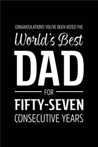 Congratulations! You've Been Voted The World's Best Dad for Fifty-Seven Consecutive Years