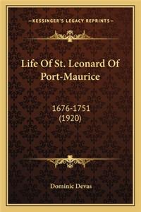 Life of St. Leonard of Port-Maurice