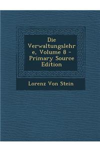 Die Verwaltungslehre, Volume 8