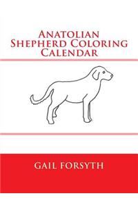 Anatolian Shepherd Coloring Calendar