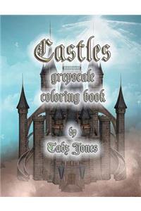 Castles Greyscale Coloring Book