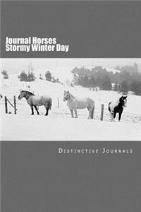 Journal Horses Stormy Winter Day: (Notebook, Diary, Blank Book)