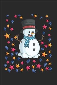 Christmas Snowman Stars Notebook