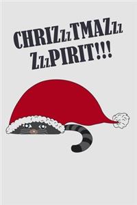 Christmas spirit for the happy new year funny quote and cats notebook gift