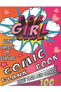 blank comic book for girl with Variety of Templates Draw your Own comics, unicorn dogman