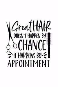Great Hair Doesn't Happen By Chance It Happens By Appointment