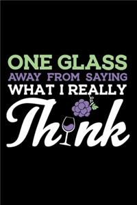 One Glass Away From Saying What I Really Think