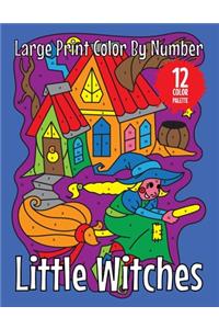 Little Witches (Large Print Color by Number)