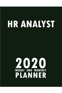 Human Resource Analyst 2020 Weekly and Monthly Planner