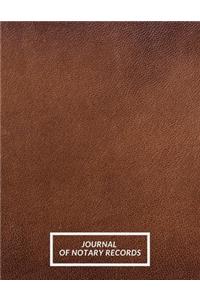 Journal of Notary Records