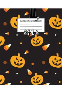 Abstract Halloween Pattern Volume 18 Wide Ruled Journal