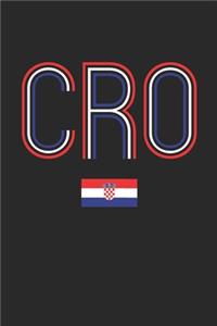 Vintage Croatia Notebook - Croatia Diary - Retro Croatian Flag Journal - Croatia Gifts