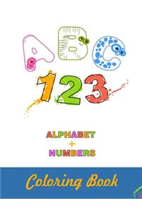 ABC 123 Alphabet + Numbers Coloring Book