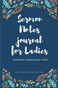 Sermon Notes Journal for Ladies