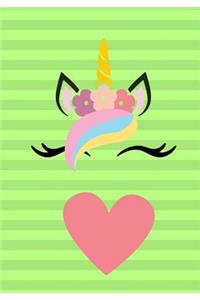 Composition Notebook magical unicorn softcover journal diary for girls
