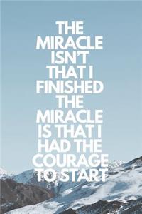Miracle Isn't That I Finished. the Miracle Is That I Had the Courage to Start