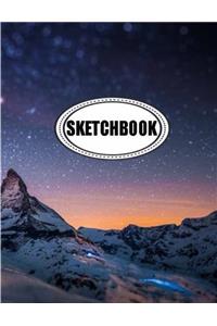 Sketchbook : Mountain: 120 Pages of 8.5 x 11 Blank Paper for Drawing, Doodling or Sketching (Sketchbooks)