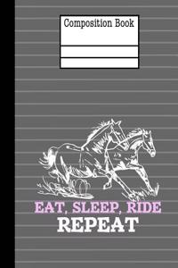 Horses Composition Notebook - Half 5x5 Quad Ruled Half College Ruled