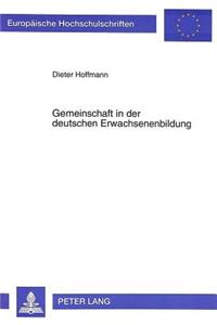 Gemeinschaft in Der Deutschen Erwachsenenbildung