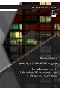 Investition in die Nachhaltigkeit