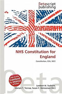 Nhs Constitution for England