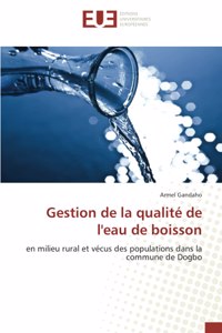 Gestion de la qualité de l'eau de boisson