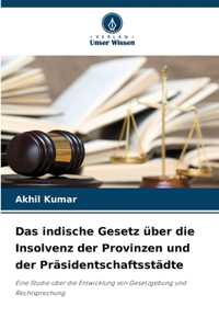 indische Gesetz über die Insolvenz der Provinzen und der Präsidentschaftsstädte