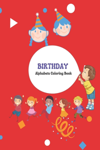 Birthday Alphabets Coloring Book