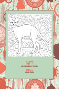 Libri da colorare Mandala - Grande stampa - Animali - Gatto
