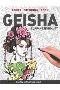 Geisha Adults Coloring Book