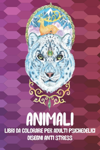 Libri da colorare per adulti psichedelici - Disegni Anti stress - Animali