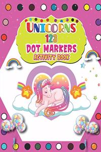 Unicorns 123 Dot Markers Activity Book